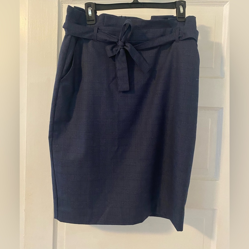 Navy Plaid BR 8 Skirt